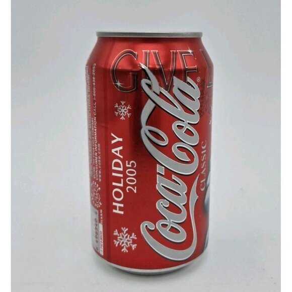 Full 2005 12 Fl Oz Coca Cola Coke Classic Christmas Can Polar Bear Baby Give - Picture 4 of 7